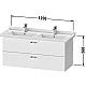 Купить Тумба графит матовый 120 см Duravit XBase XB618804949 в магазине сантехники Santeh-Crystal.ru