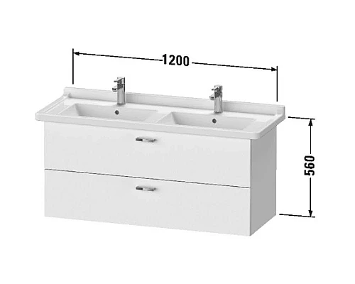 Заказать Тумба каштан 120 см Duravit XBase XB618805353 в магазине сантехники Santeh-Crystal.ru