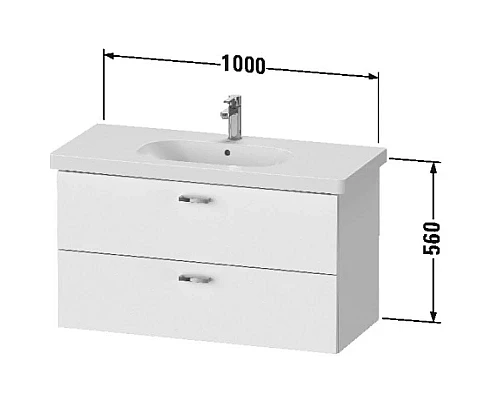 Купить Тумба графит матовый 100 см Duravit XBase XB619304949 в магазине сантехники Santeh-Crystal.ru