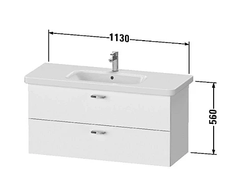 Приобрести Тумба белый матовый 113 см Duravit XBase XB619801818 в магазине сантехники Santeh-Crystal.ru