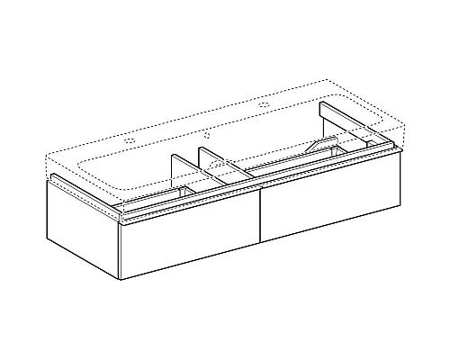 Приобрести Тумба темно-серый матовый 119 см Geberit iCon 841121000 в магазине сантехники Santeh-Crystal.ru