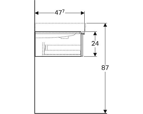 Купить Тумба белый глянец 119 см Geberit iCon 840220000 в магазине сантехники Santeh-Crystal.ru