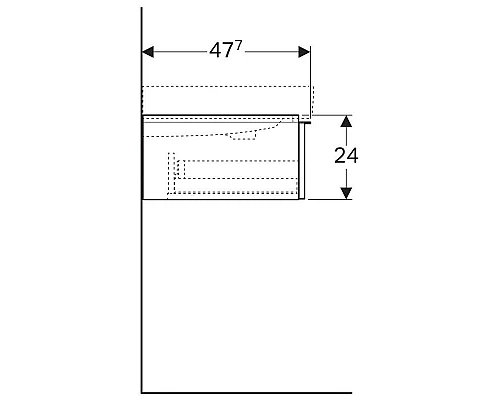 Приобрести Тумба платина глянец 119 см Geberit iCon 840322000 в магазине сантехники Santeh-Crystal.ru