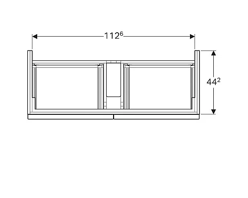 Купить Тумба платина глянец 119 см Geberit iCon 840422000 в магазине сантехники Santeh-Crystal.ru
