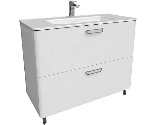 Заказать Тумба с раковиной белый глянец 100 см IDDIS Brick BRI10WFi95K в магазине сантехники Santeh-Crystal.ru