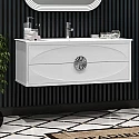 Тумба с раковиной белый глянец/хром 121 см Opadiris Ибица