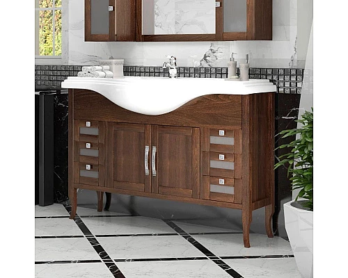 Заказать Тумба с раковиной светлый орех 121,5 см Opadiris Мираж в магазине сантехники Santeh-Crystal.ru