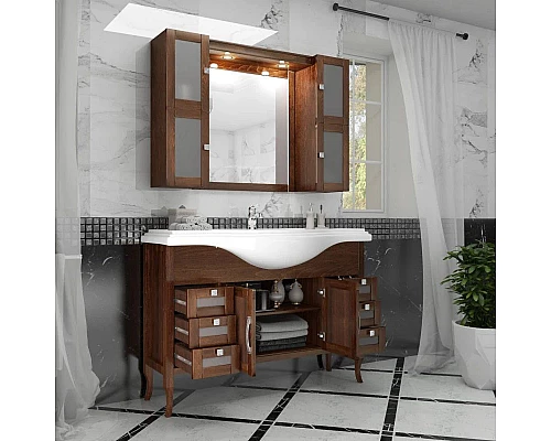 Купить Комплект мебели светлый орех 121,5 см Opadiris Мираж в магазине сантехники Santeh-Crystal.ru