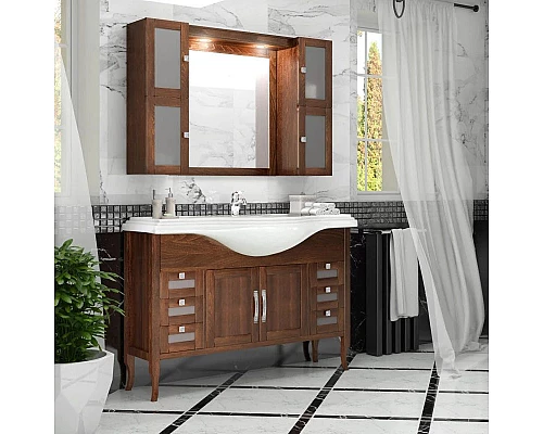 Купить Комплект мебели светлый орех 121,5 см Opadiris Мираж в магазине сантехники Santeh-Crystal.ru