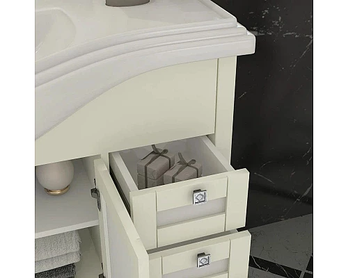 Приобрести Тумба с раковиной слоновая кость 121,5 см Opadiris Мираж в магазине сантехники Santeh-Crystal.ru