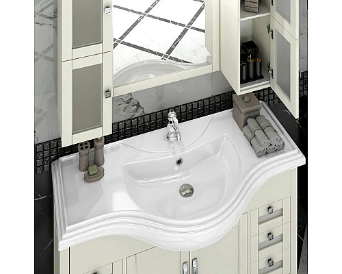 Приобрести Тумба с раковиной слоновая кость 121,5 см Opadiris Мираж в магазине сантехники Santeh-Crystal.ru