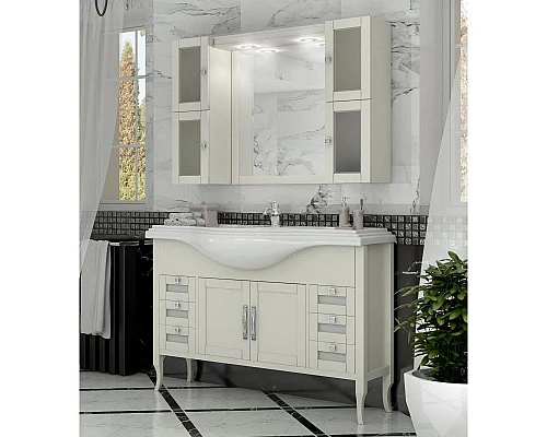 Приобрести Тумба с раковиной слоновая кость 121,5 см Opadiris Мираж в магазине сантехники Santeh-Crystal.ru