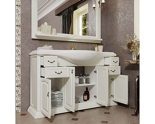 Заказать Тумба с раковиной слоновая кость 121 см Opadiris Риспекто в магазине сантехники Santeh-Crystal.ru