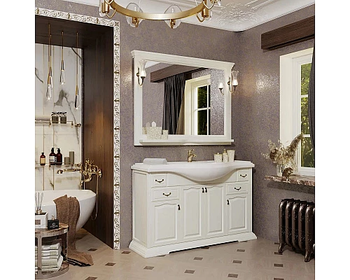 Заказать Тумба с раковиной слоновая кость 121 см Opadiris Риспекто в магазине сантехники Santeh-Crystal.ru