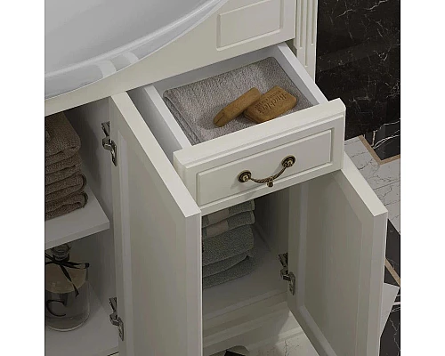 Купить Тумба с раковиной слоновая кость 97 см Opadiris Риспекто в магазине сантехники Santeh-Crystal.ru