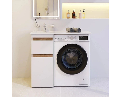 Приобрести Тумба с раковиной белый глянец 100 см Am.Pm X-Joy M85AFSX0402WG + M85AWPL1001WG в магазине сантехники Santeh-Crystal.ru