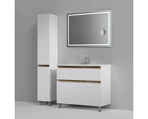 Приобрести Тумба с раковиной белый глянец 100 см Am.Pm X-Joy M85AFSX1002WG + M85AWCC1002WG в магазине сантехники Santeh-Crystal.ru