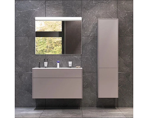Купить Комплект мебели серый матовый 100,8 см Am.Pm Inspire 2.0 M50AFHX1003EGM + M50AWPX1001WG + M50AMOX1001SA в магазине сантехники Santeh-Crystal.ru