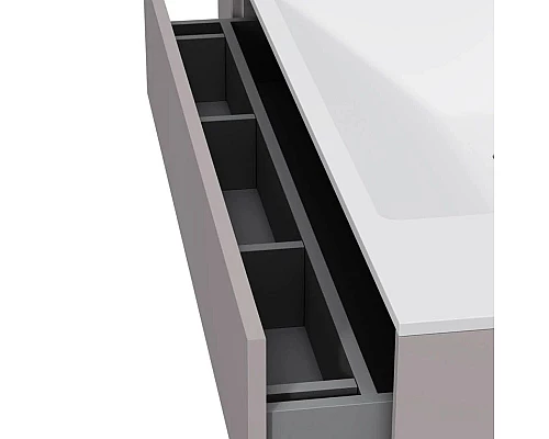 Купить Тумба с раковиной серый матовый 100,8 см Am.Pm Inspire 2.0 M50AFHX1003EGM + M50AWPX1001WG в магазине сантехники Santeh-Crystal.ru