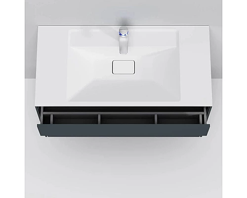 Приобрести Комплект мебели графит матовый 100,8 см Am.Pm Inspire 2.0 M50AFHX1003GM + M50AWPX1001WG + M50AMOX1001SA в магазине сантехники Santeh-Crystal.ru