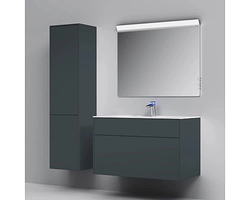 Заказать Тумба с раковиной графит матовый 100,8 см Am.Pm Inspire 2.0 M50AFHX1003GM + M50AWPX1001WG в магазине сантехники Santeh-Crystal.ru