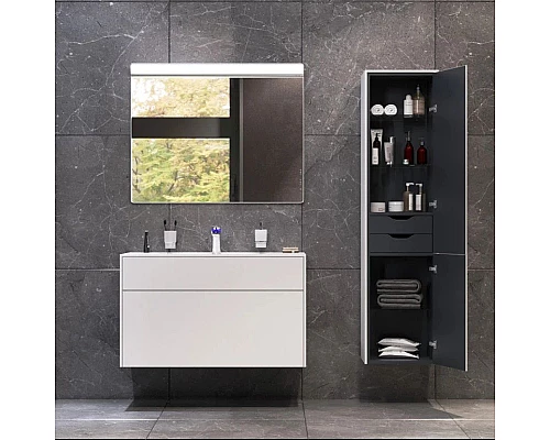 Приобрести Комплект мебели белый матовый 100,8 см Am.Pm Inspire 2.0 M50AFHX1003WM + M50AWPX1001WG + M50AMOX1001SA в магазине сантехники Santeh-Crystal.ru