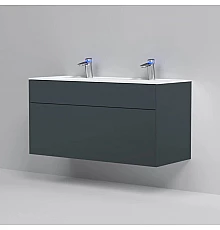 Тумба с раковиной графит матовый 120,8 см Am.Pm Inspire 2.0 M50AFHX1203GM + M50AWPC1201WG