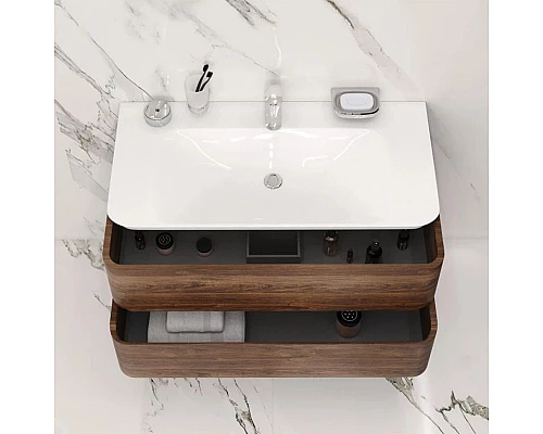 Купить Комплект мебели орех 100 см Am.Pm Sensation M30FHX1002NF + M30WPC1001WG + M30MCX1001NF в магазине сантехники Santeh-Crystal.ru