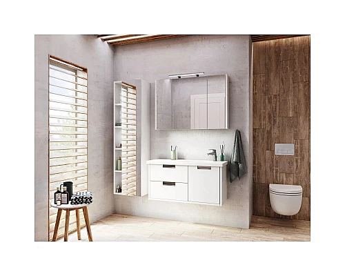 Купить Тумба с раковиной белый глянец 100 см Roca Etna 857302806 + 327009000 в магазине сантехники Santeh-Crystal.ru