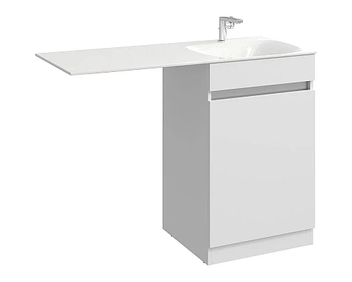 Заказать Тумба с раковиной белый глянец 115 см Aqwella Forma FOR0105KR + FOR.11.04.D-R в магазине сантехники Santeh-Crystal.ru