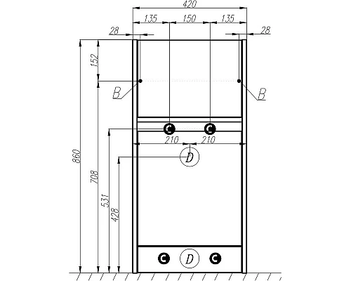 Заказать Тумба с раковиной белый глянец 105 см Акватон Лондри 1A2360K0LH010 в магазине сантехники Santeh-Crystal.ru