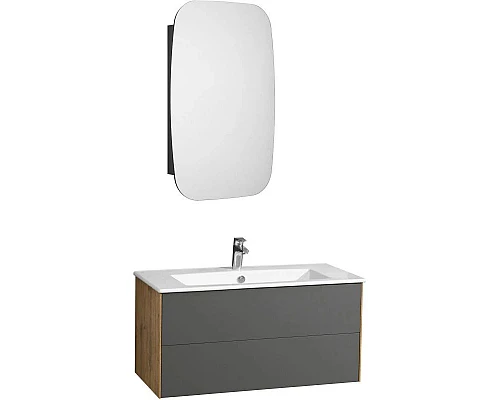 Заказать Комплект мебели графит софт/дуб веллингтон 100,5 см Акватон Сохо 1A258201AJA00 + 1WH501627 + 1A258302AJA0L в магазине сантехники Santeh-Crystal.ru