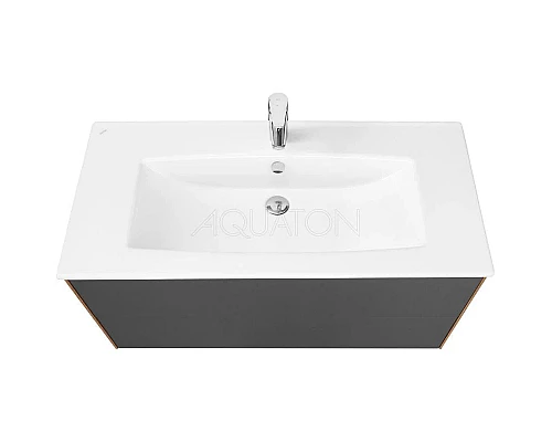 Заказать Комплект мебели графит софт/дуб веллингтон 100,5 см Акватон Сохо 1A258201AJA00 + 1WH501627 + 1A258302AJA0R в магазине сантехники Santeh-Crystal.ru