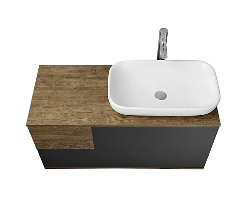 Приобрести Комплект мебели дуб кантри/антрацит 105 см Акватон Терра 1A246901TEKA0 + 1AX169WBXX000 + 1A247002TEDY0 в магазине сантехники Santeh-Crystal.ru