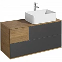 Тумба с раковиной дуб кантри/антрацит 105 см Акватон Терра 1A2469K1TEKA0