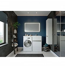 Комплект мебели белый глянец 120 см Акватон Лондри 1A235901LH010 + 1A72243KLH010 + 1A252902SU010