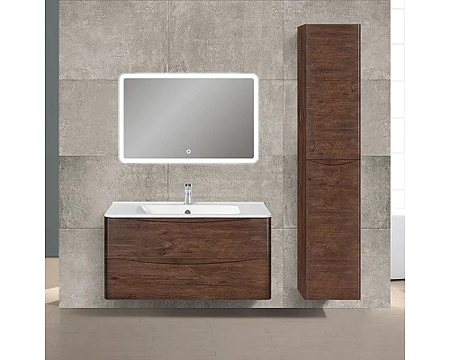 Заказать Комплект мебели темный дуб 100 см Vincea Paola VMC-2P100RW + VCB-2VP100W + VLM-2A100 в магазине сантехники Santeh-Crystal.ru