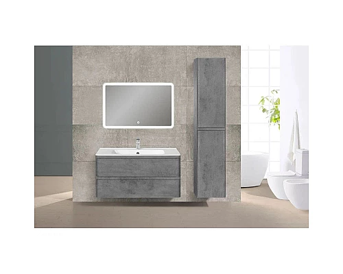 Заказать Комплект мебели бетон 100 см Vincea Vico VMC-2V100BT + VCB-2VP100W + VLM-2A100 в магазине сантехники Santeh-Crystal.ru
