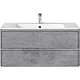 Заказать Комплект мебели бетон 100 см Vincea Vico VMC-2V100BT + VCB-2VP100W + VLM-2A100 в магазине сантехники Santeh-Crystal.ru