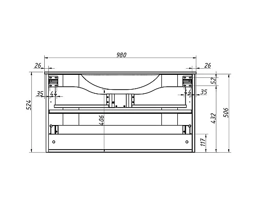 Заказать Тумба белый матовый 96 см Caprigo Nokturn 1315-TP811 в магазине сантехники Santeh-Crystal.ru