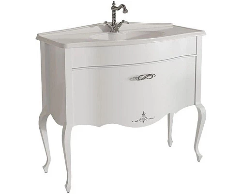 Приобрести Тумба белый матовый 101,6 см Caprigo Bourget 11014-B016 в магазине сантехники Santeh-Crystal.ru