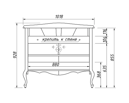 Приобрести Тумба белый матовый 101,6 см Caprigo Bourget 11026-B016 в магазине сантехники Santeh-Crystal.ru