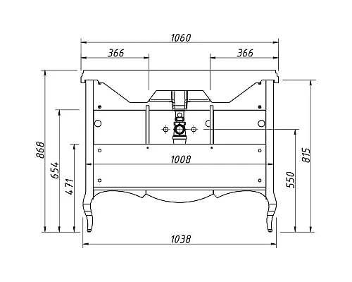 Приобрести Тумба графит матовый 103,8 см Caprigo Verona 33520-TP810 в магазине сантехники Santeh-Crystal.ru