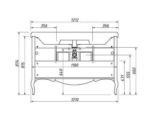 Заказать Тумба пикрит 121 см Caprigo Verona 33522-TP814 в магазине сантехники Santeh-Crystal.ru