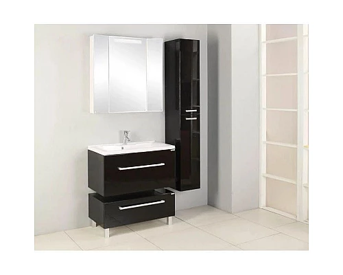 Приобрести Тумба Мадрид 100 М чёрный глянец Акватон 1A126901MA950 в магазине сантехники Santeh-Crystal.ru