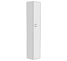 Пенал подвесной белый глянец с 2-мя реверсивными дверцами Ideal Standard Connect C1838WG