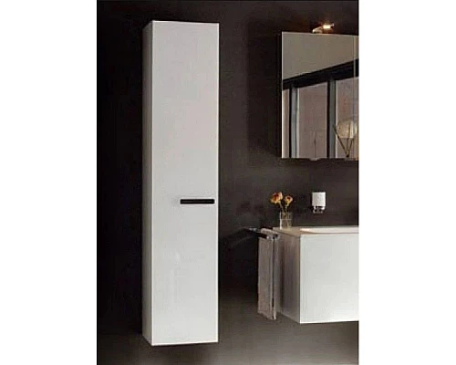 Заказать Пенал левосторонний с корзиной белый глянец/белое стекло KEUCO Royal Universe 32731210001 в магазине сантехники Santeh-Crystal.ru