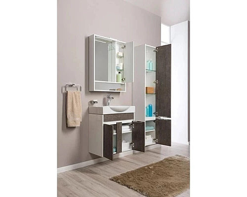 Приобрести Пенал подвесной правый белый/дуб антик Aquanet Коста 00188408 в магазине сантехники Santeh-Crystal.ru