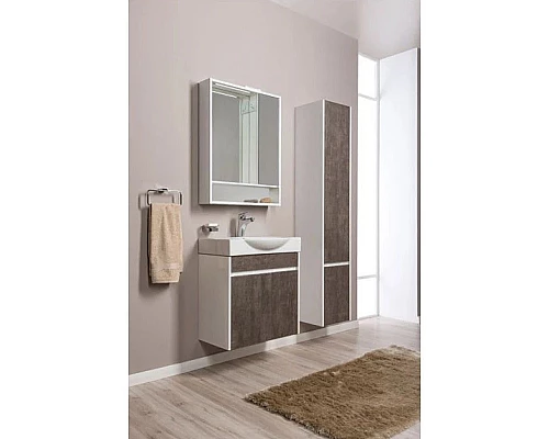 Приобрести Пенал подвесной правый белый/дуб антик Aquanet Коста 00188408 в магазине сантехники Santeh-Crystal.ru