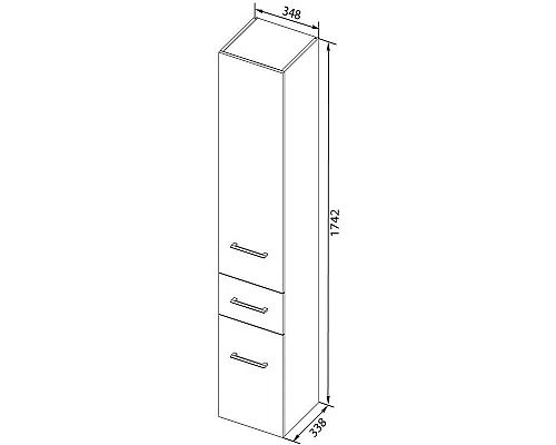 Приобрести Пенал подвесной правый белый Aquanet Порто 00195732 в магазине сантехники Santeh-Crystal.ru